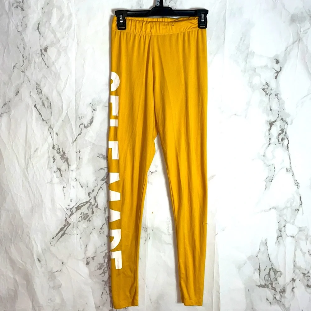 Rue 21 yellow self made leggings z8 - Picture 1 of 5